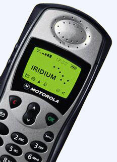 Een Iridium telefoon van Motorola.