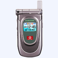 De Samsung Z105, het eerste UMTS toestel van Vodafone.